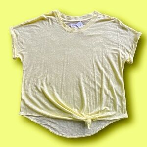 NEW! Lou & Greg for LOFT Linen knot tie front top